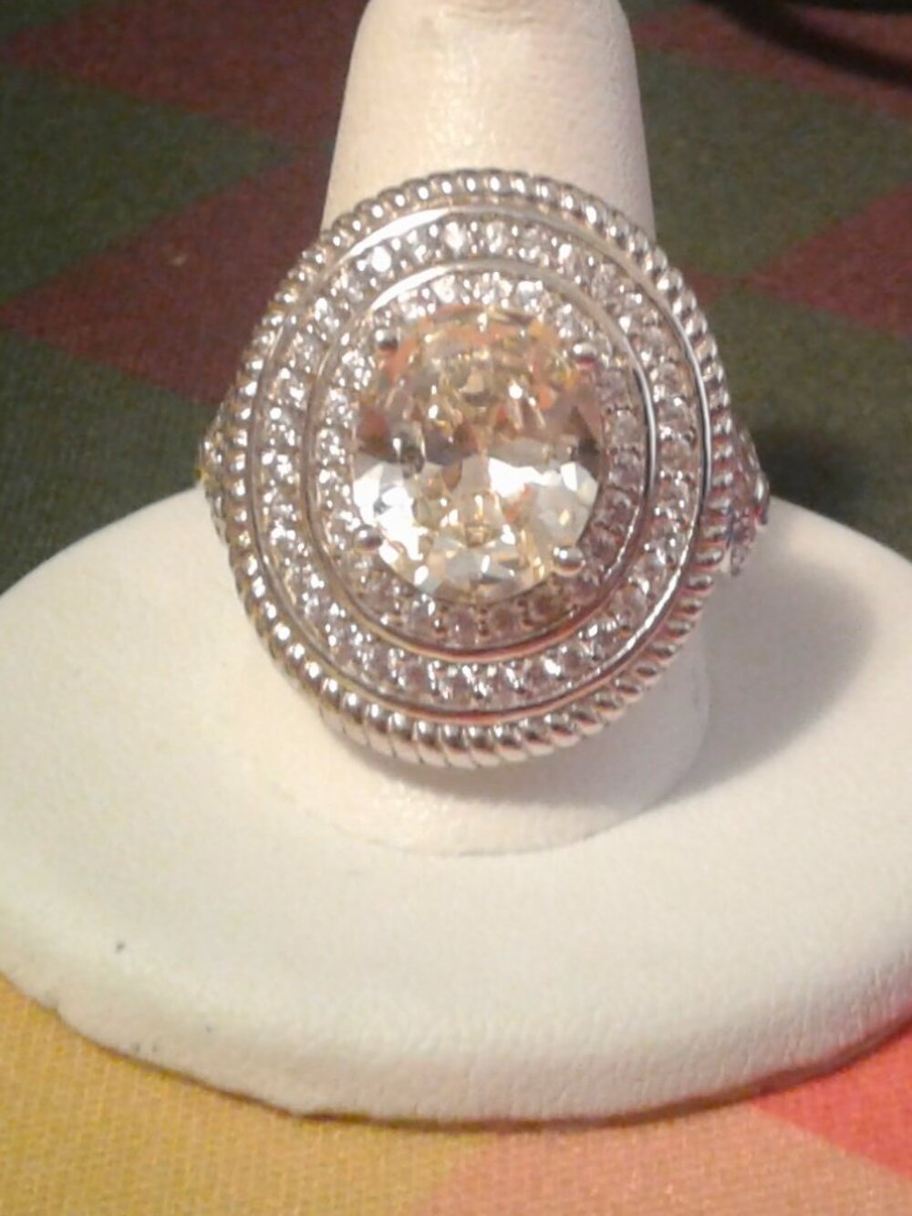 BJH103 Canary Yellow Bella Luce CZ Halo Design Cocktail Ring 10.12ctw. Sz.10 NEW